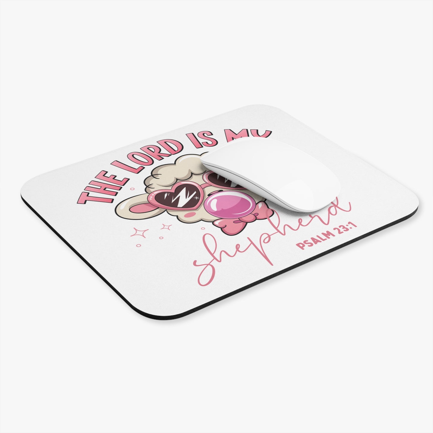 Cute Pastor Sheep Mouse Pad - ‘The Lord is My Shepherd’ Design - Ideal for Office & Home