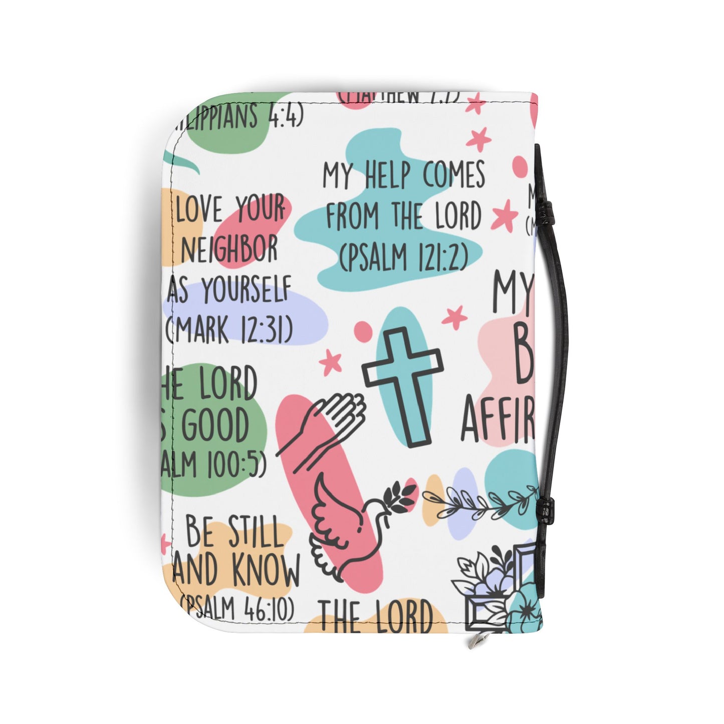 Inspirational Bible Cover with Faith Quotes