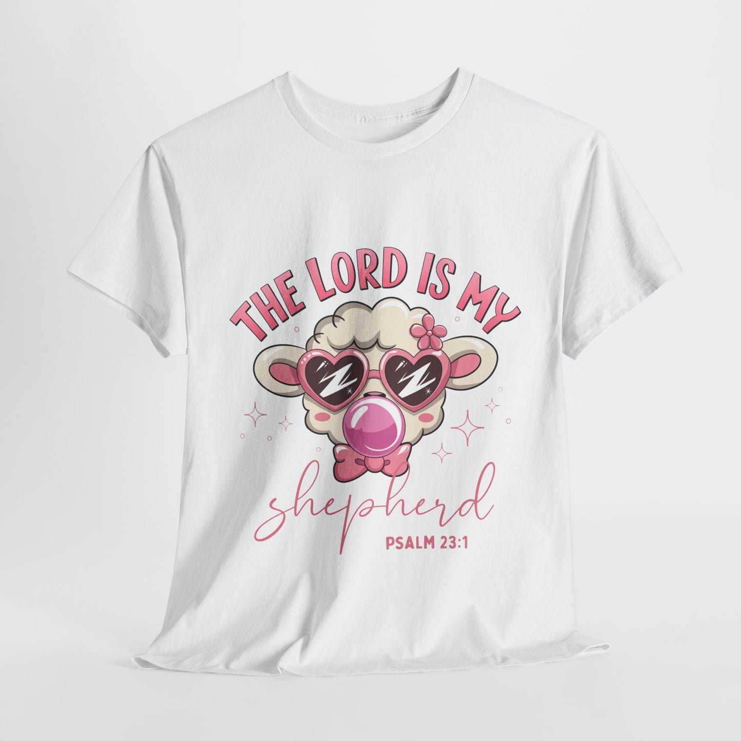 Faith-Inspired Unisex Heavy Cotton Tee - 'The Lord Is My Shepherd' Design