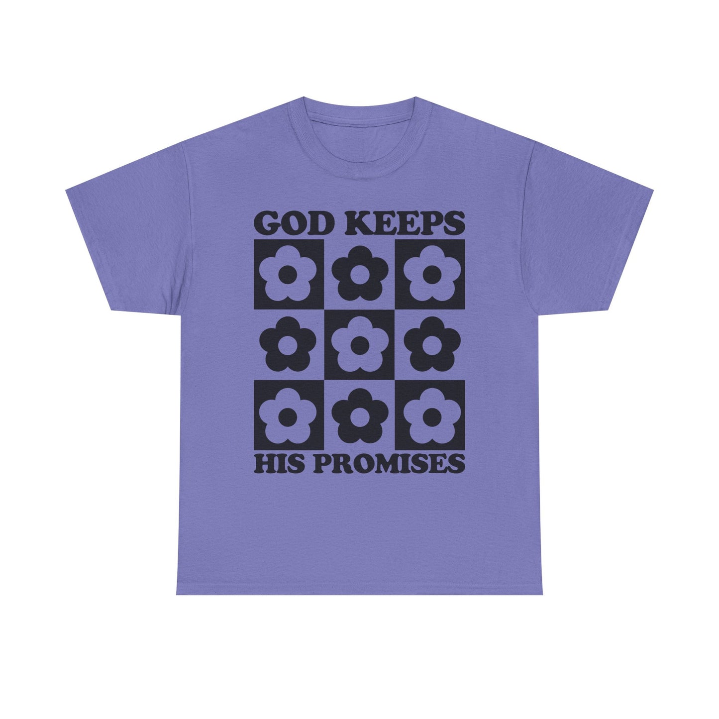 God Keeps His Promises Unisex Heavy Cotton Tee - Floral Design