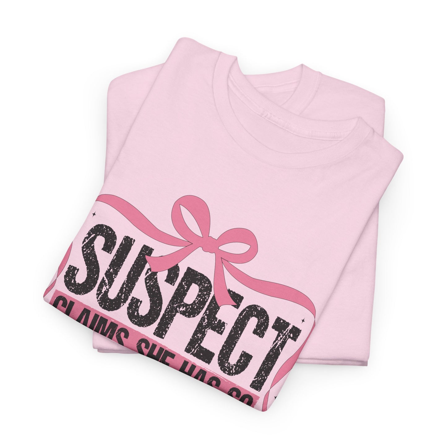Funny Unisex Heavy Cotton Tee - "Suspect Claims She Has So Much To Do But Lays Down to Nap Instead"