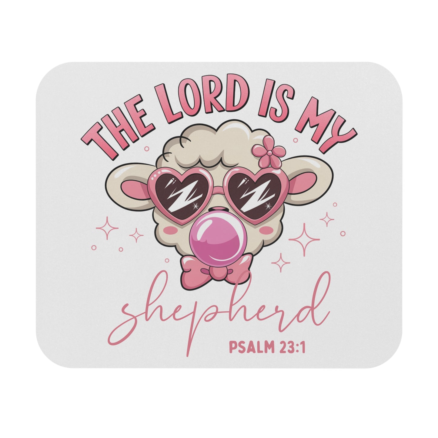 Cute Pastor Sheep Mouse Pad - ‘The Lord is My Shepherd’ Design - Ideal for Office & Home
