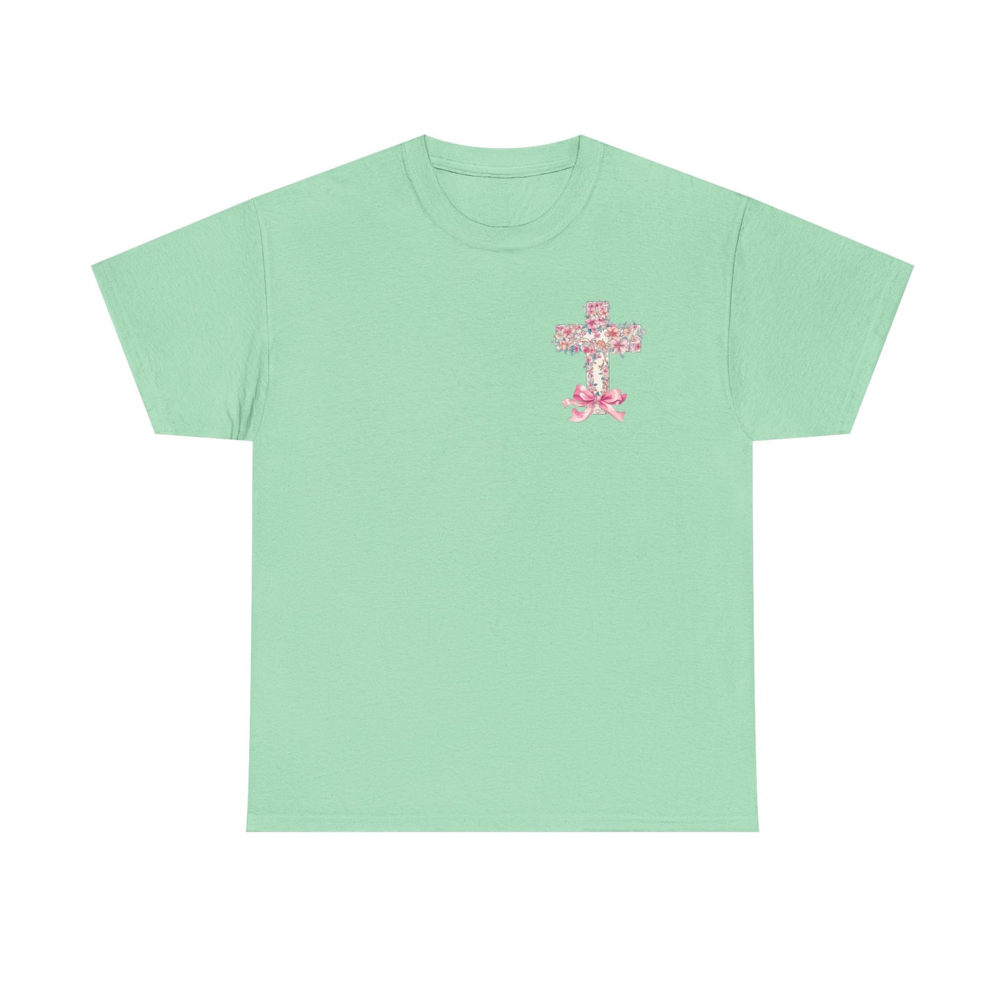Inspirational Unisex Heavy Cotton Tee | "But God" Design with Floral Accents