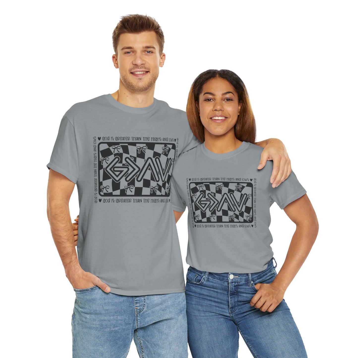 Unisex Heavy Cotton Tee - God is Greater than my ups and downs