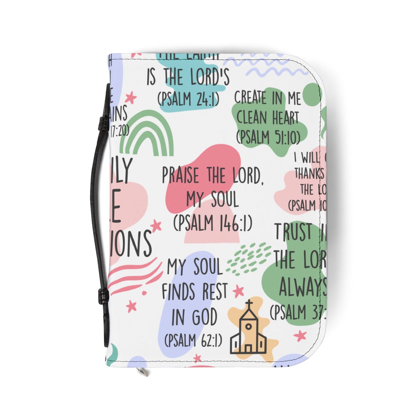 Inspirational Bible Cover with Faith Quotes