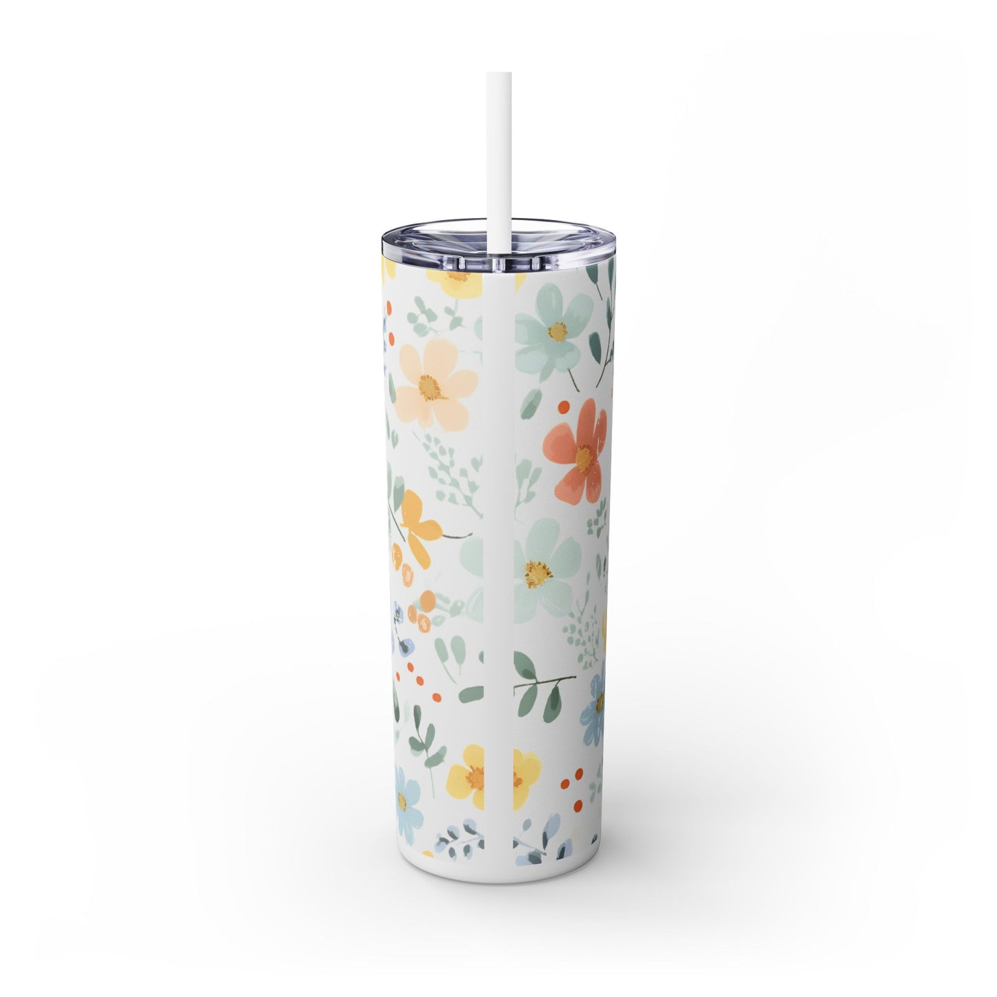 Love Like Jesus Floral 20oz Skinny Tumbler with Straw