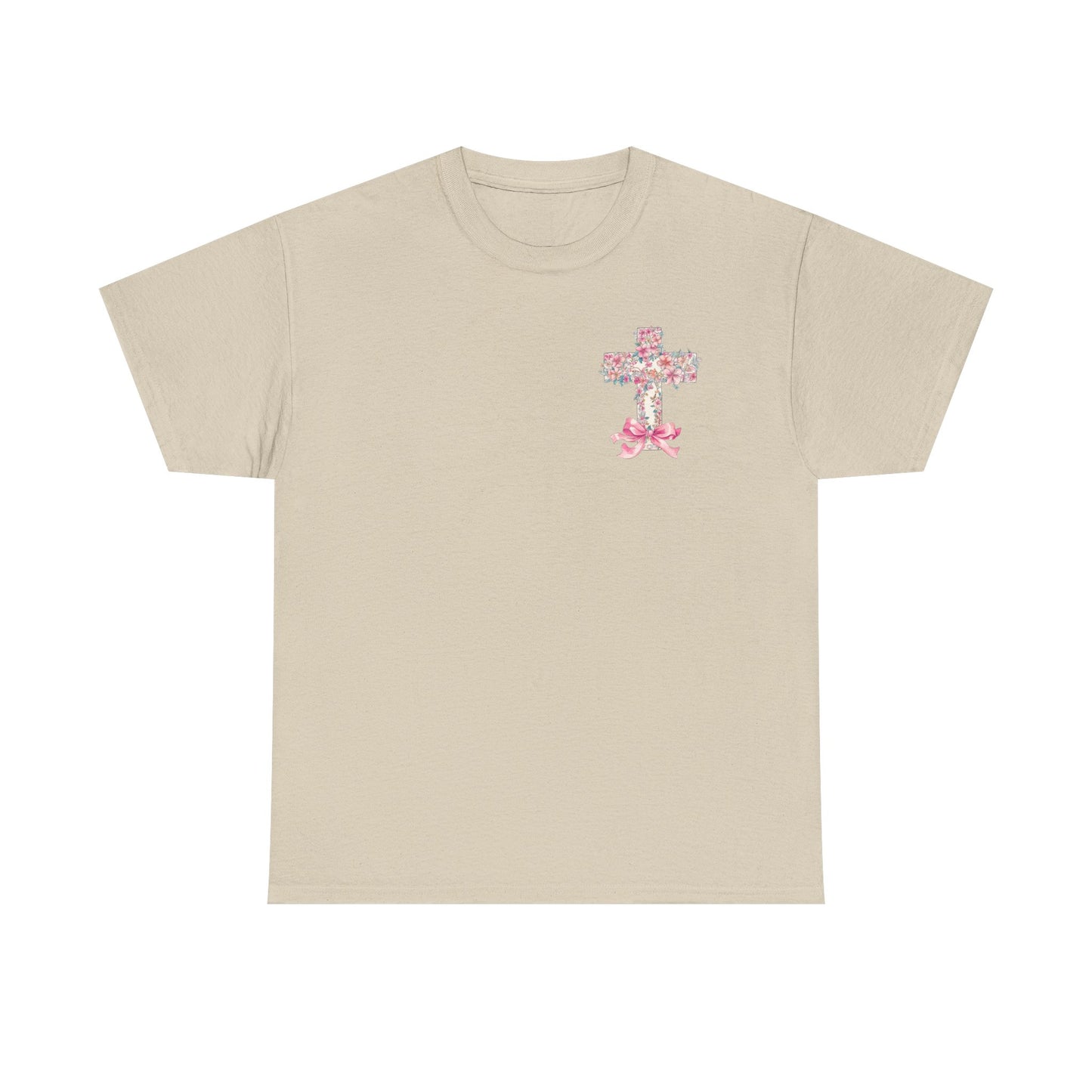 Inspirational Unisex Heavy Cotton Tee | "But God" Design with Floral Accents