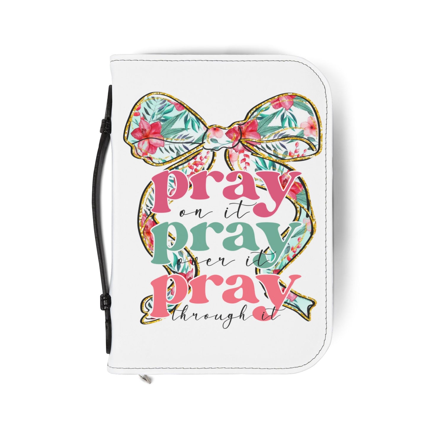 Floral Pray Bible Cover - Stylish Christian Journal Protector