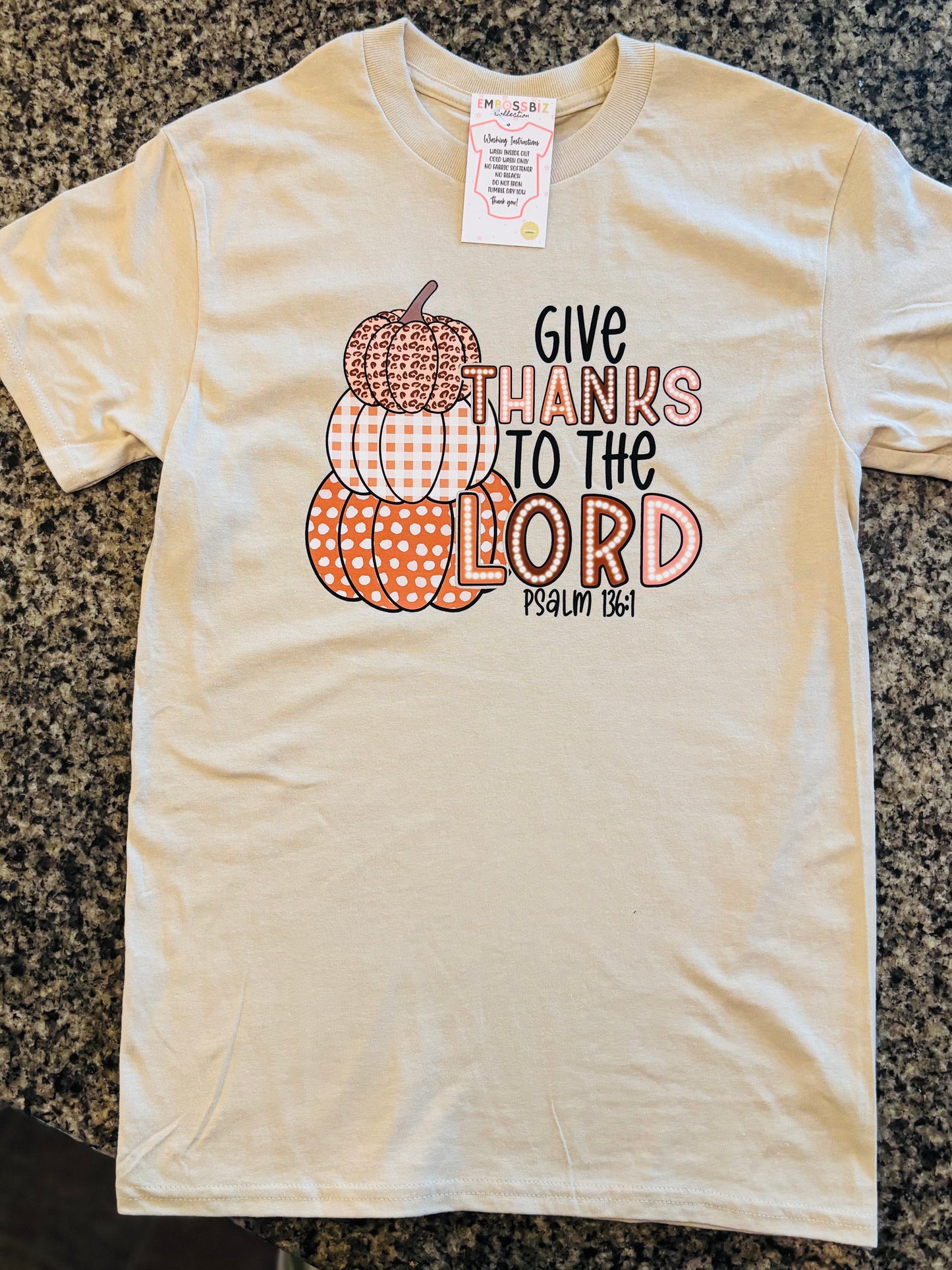 Give Thanks to the Lord T-Shirt | Fall Christian Thanksgiving Tee