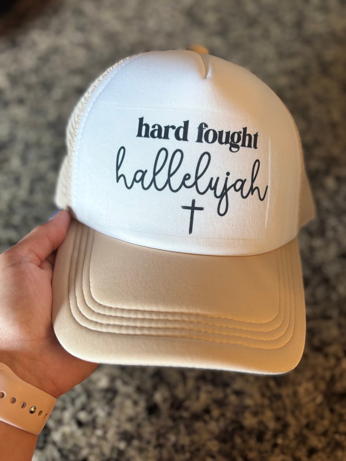 Hard Fought Hallelujah | Vintage hat | Gift for Her | Faith Inspired