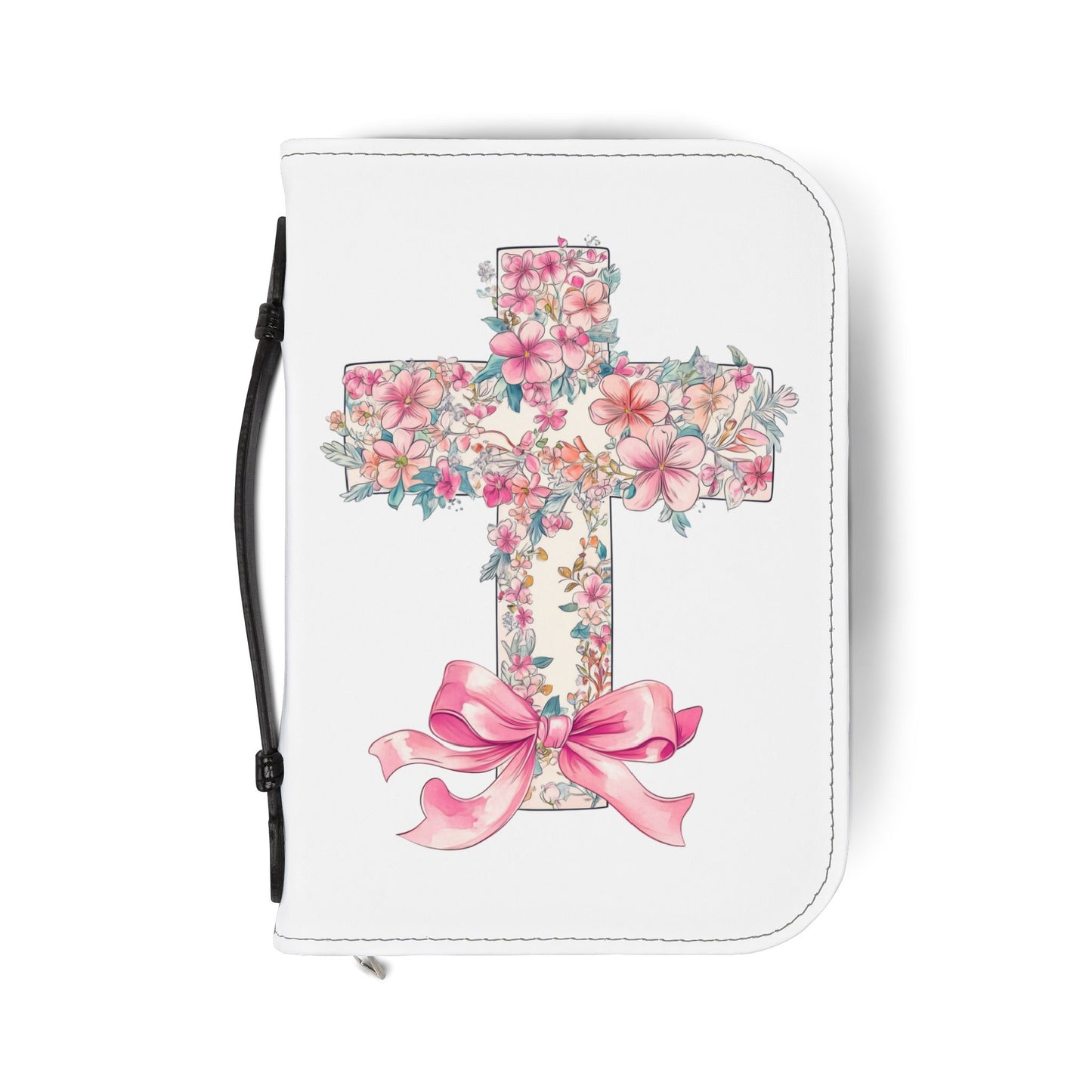 Floral Christian Bible Cover with Inspirational Quotes