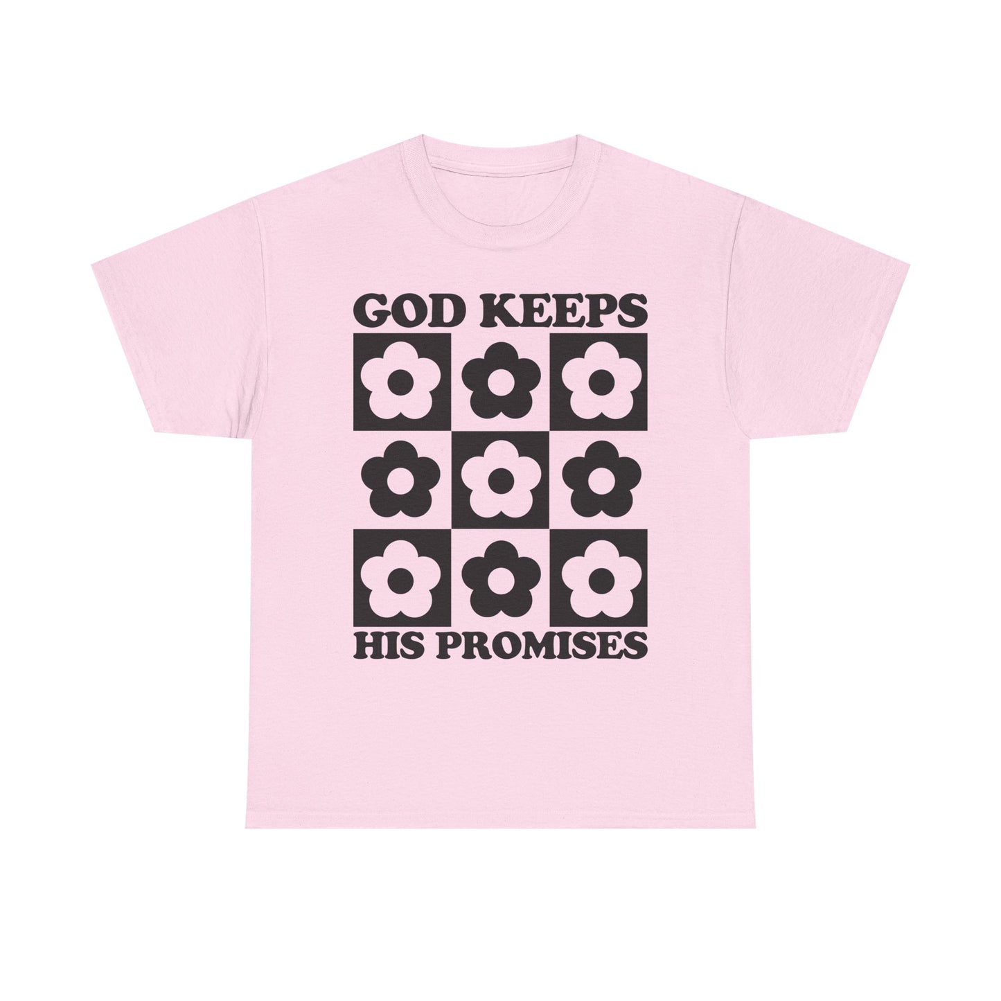 God Keeps His Promises Unisex Heavy Cotton Tee - Floral Design