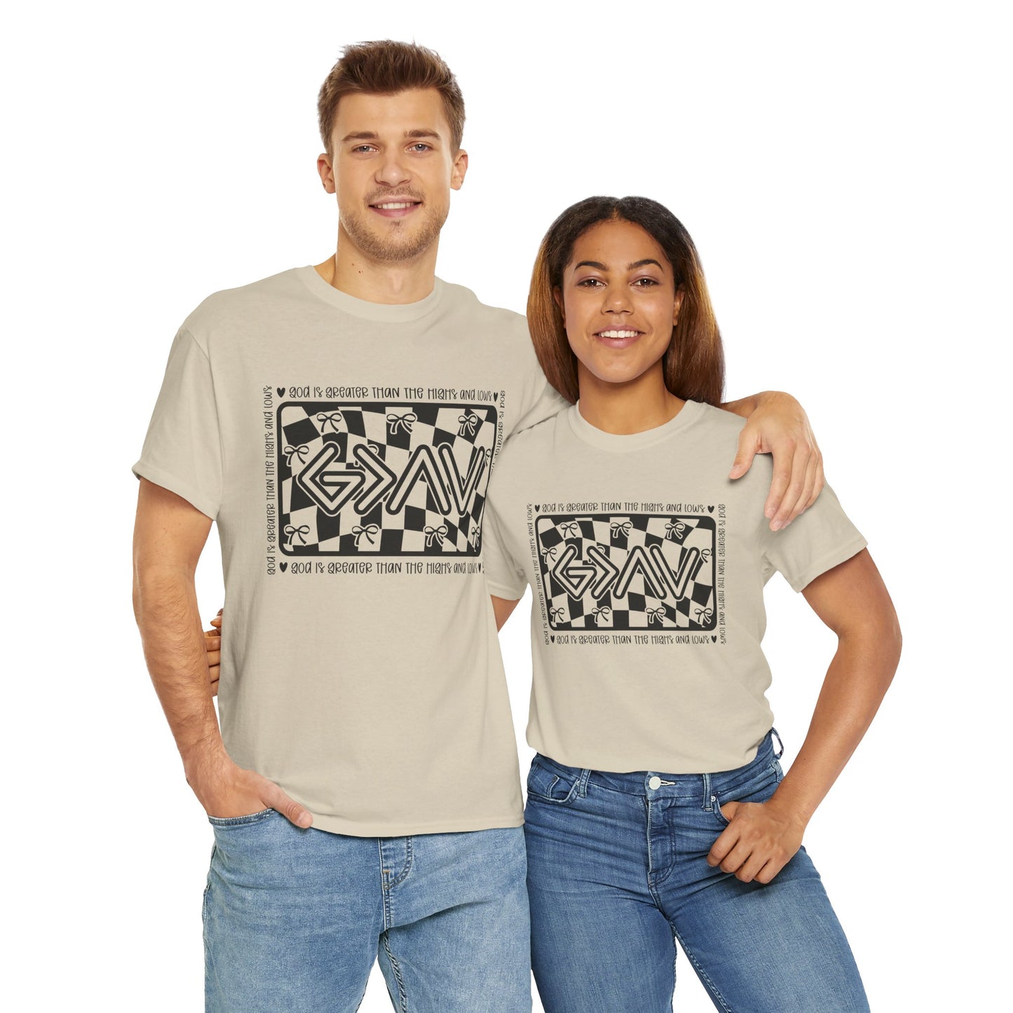 Unisex Heavy Cotton Tee - God is Greater than my ups and downs