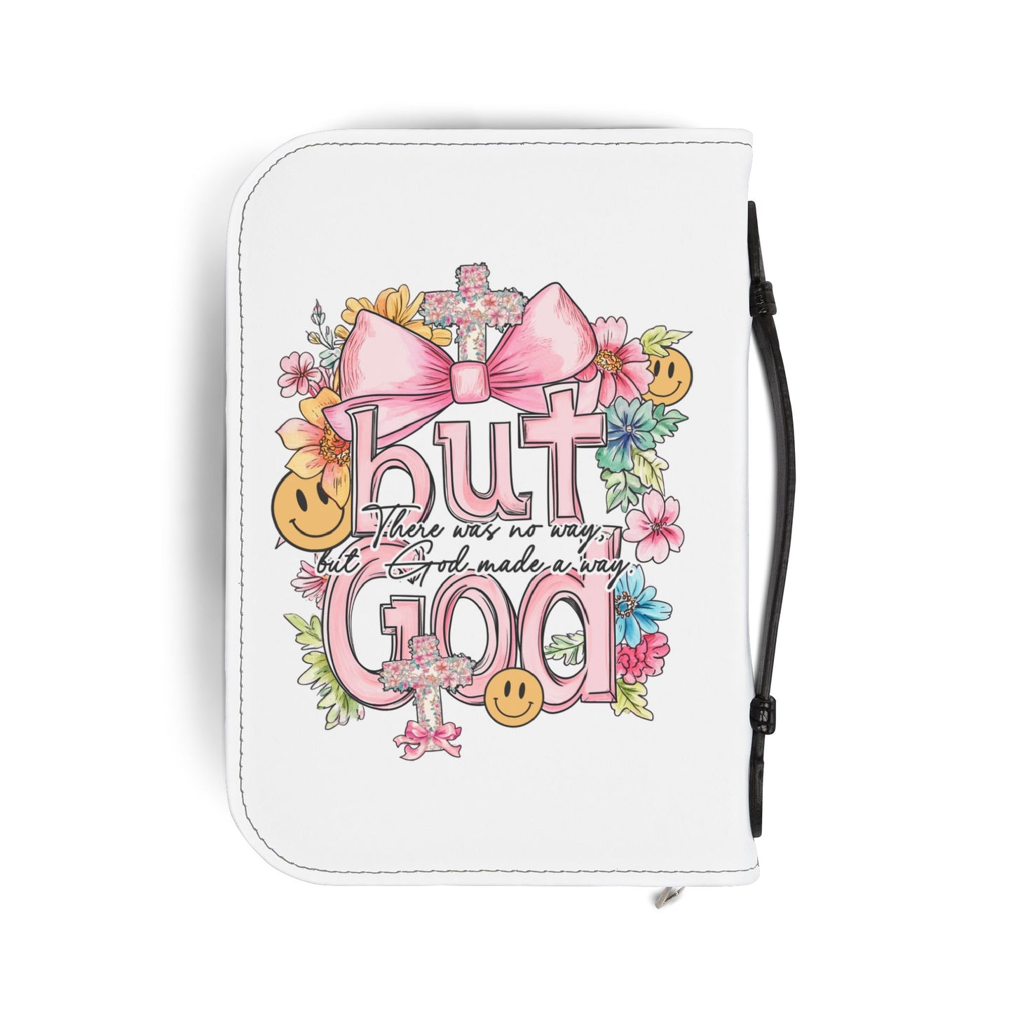 Floral Christian Bible Cover with Inspirational Quotes