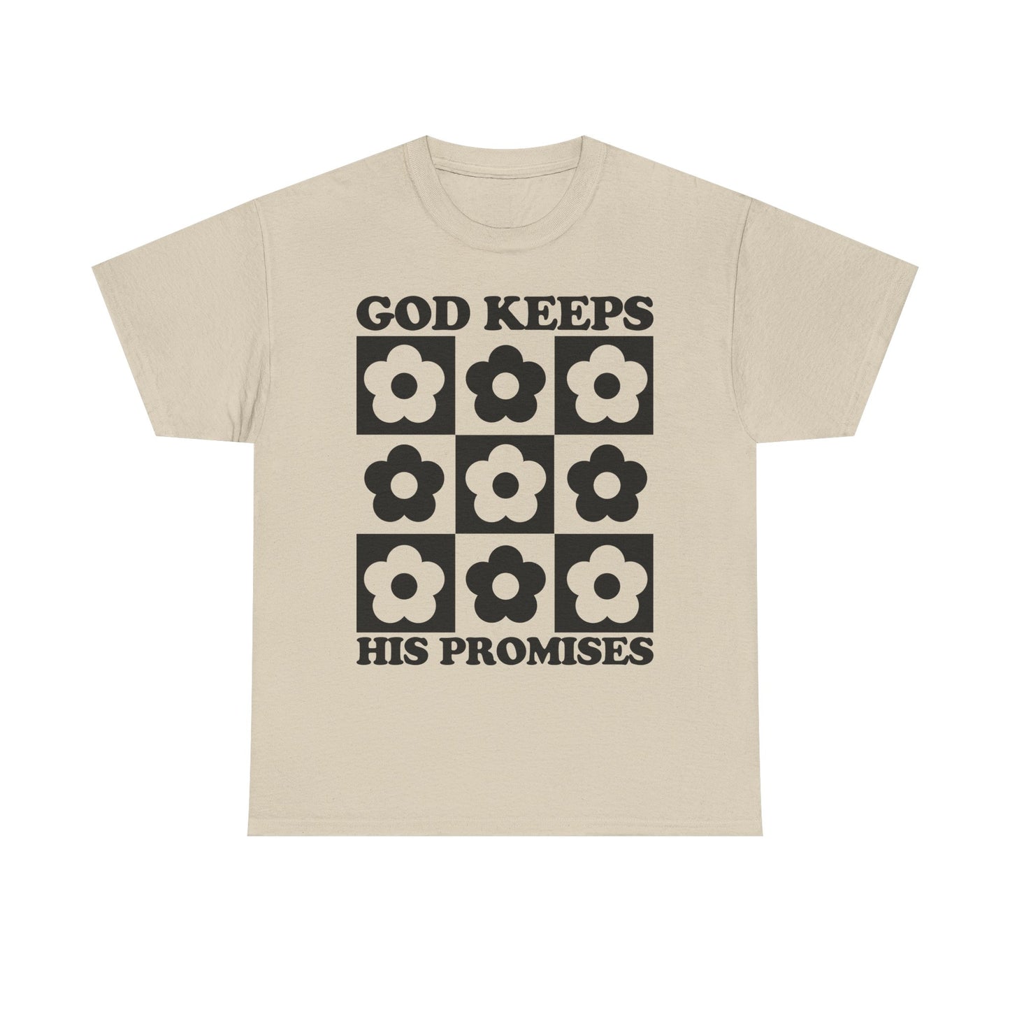 God Keeps His Promises Unisex Heavy Cotton Tee - Floral Design