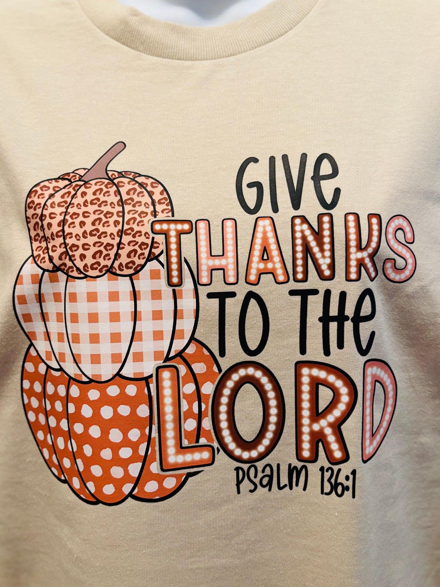 Give Thanks to the Lord T-Shirt | Fall Christian Thanksgiving Tee