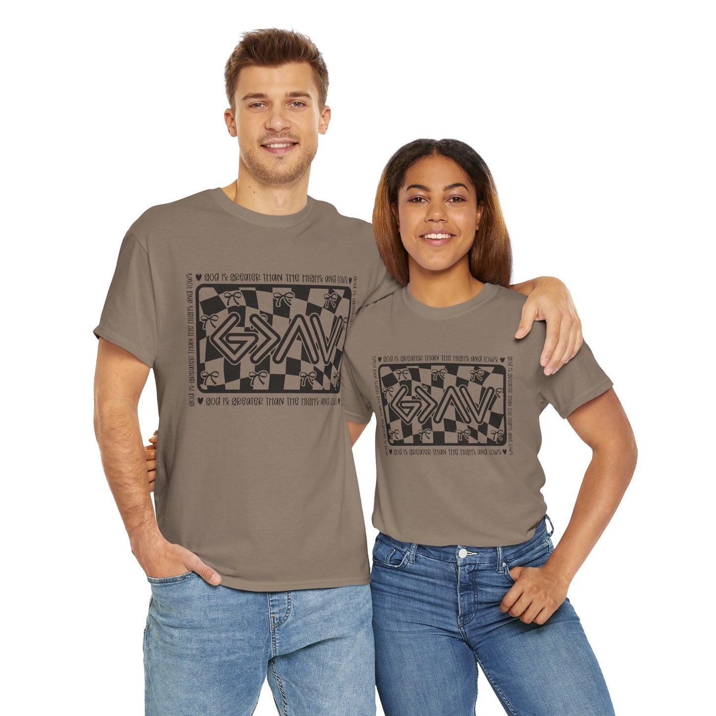 Unisex Heavy Cotton Tee - God is Greater than my ups and downs