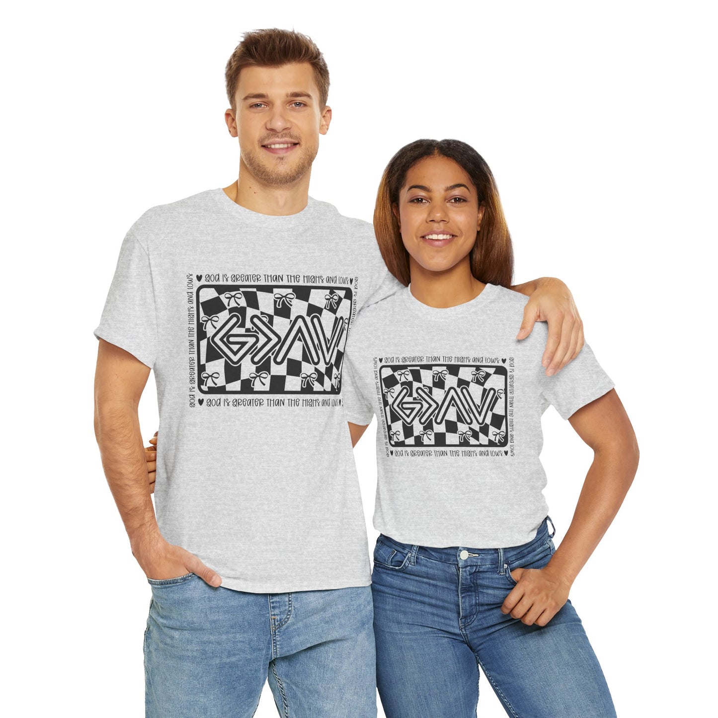 Unisex Heavy Cotton Tee - God is Greater than my ups and downs