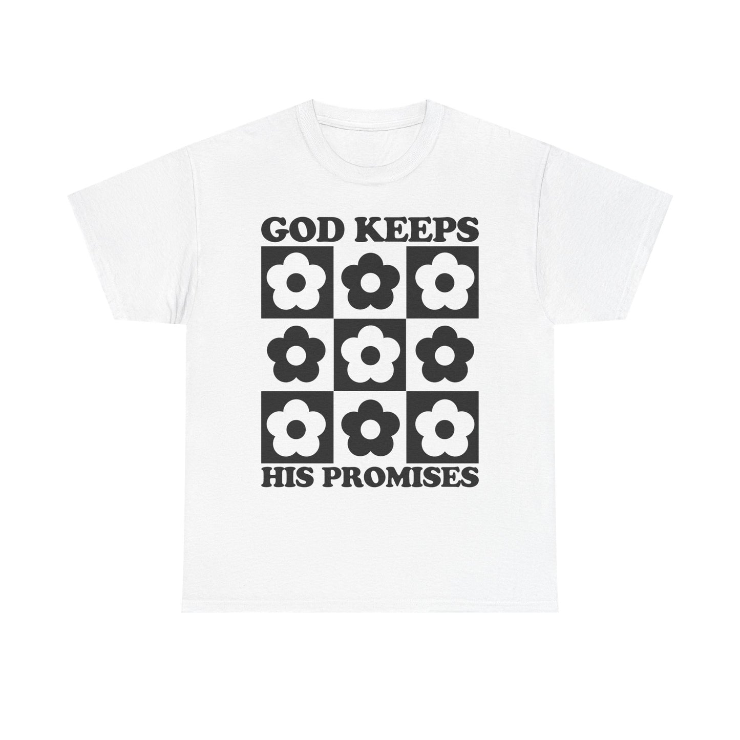 God Keeps His Promises Unisex Heavy Cotton Tee - Floral Design