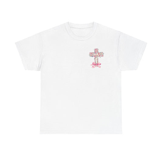 Inspirational Unisex Heavy Cotton Tee | "But God" Design with Floral Accents