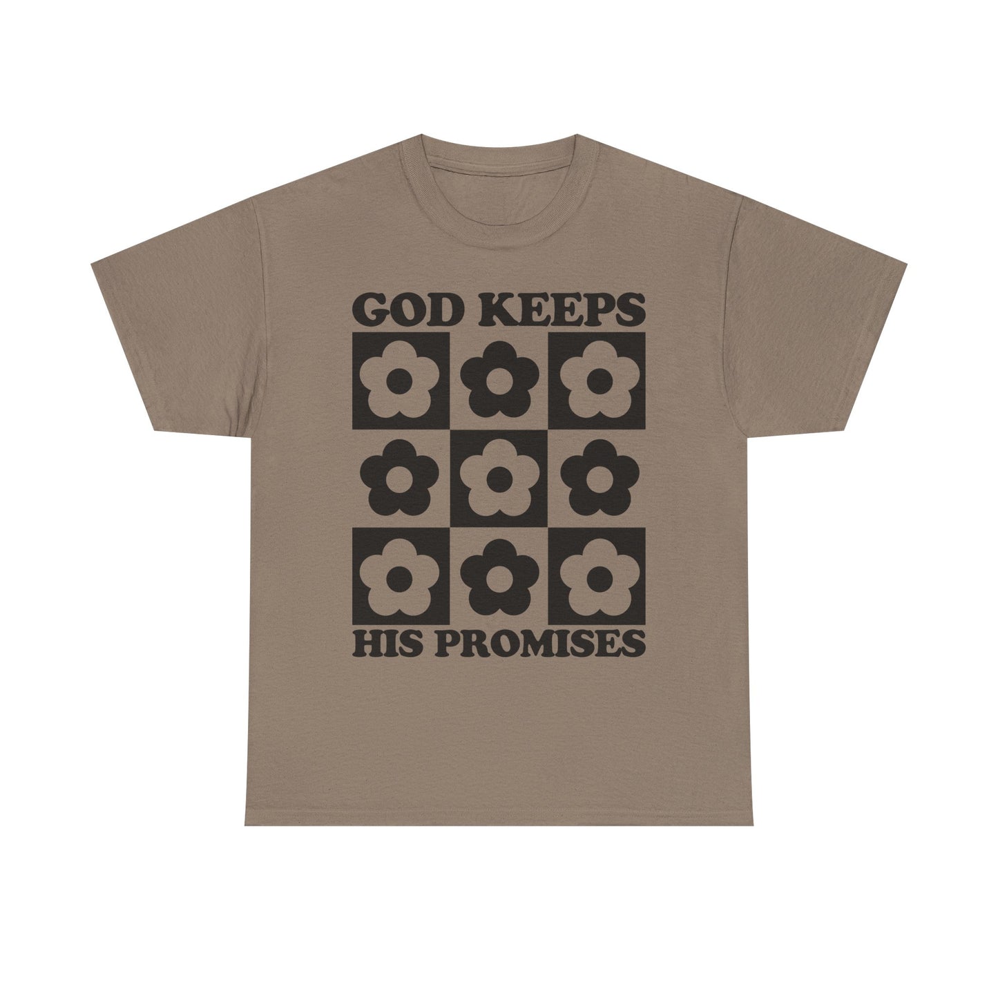 God Keeps His Promises Unisex Heavy Cotton Tee - Floral Design