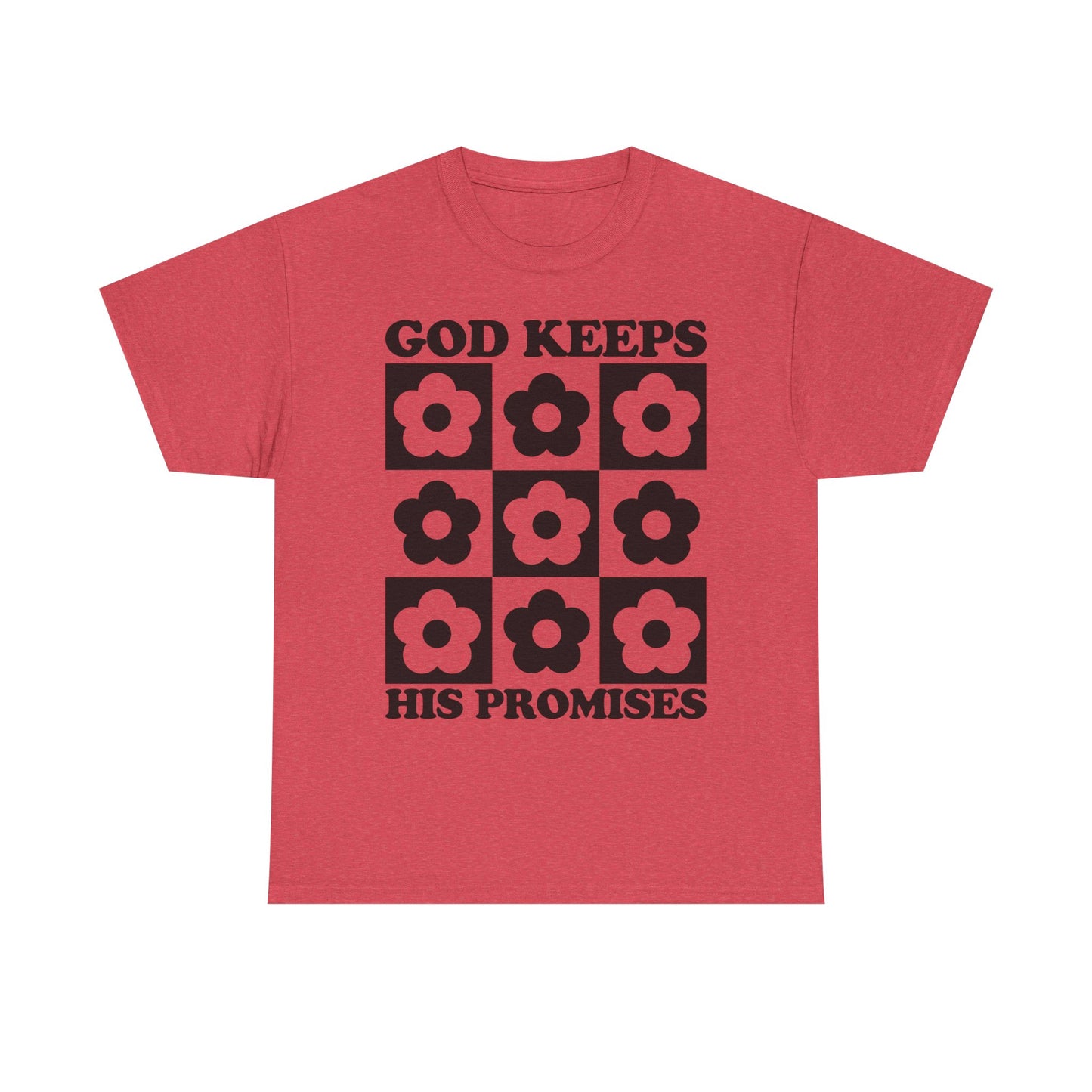 God Keeps His Promises Unisex Heavy Cotton Tee - Floral Design