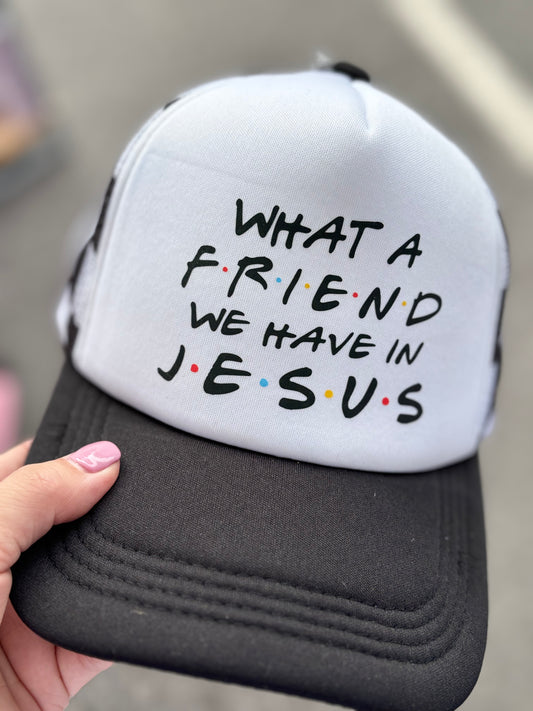 What a Friend we have in Jesus |Faith Inspired Trucker Hat, Christian Merchandise, Jesus, Faith