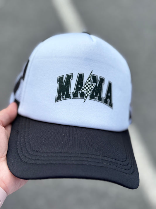 Mama Trucker hat | gift for her | retro trucker hat | retro Lightening bolt